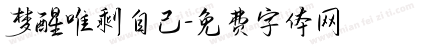 梦醒唯剩自己字体转换