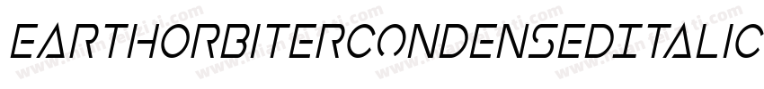 EarthOrbiterCondensedItalic-1WJ0字体转换