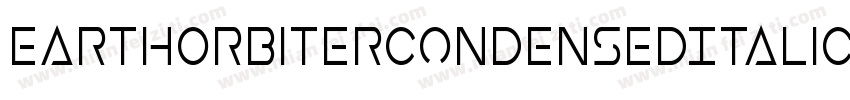 EarthOrbiterCondensedItalic-1WJ0字体转换