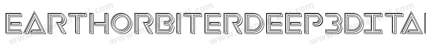 EarthOrbiterDeep3DItalic-B8wB字体转换