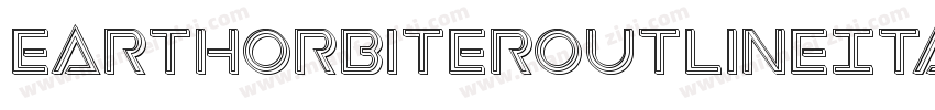 EarthOrbiterOutlineItalic-XO12字体转换