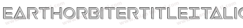 EarthOrbiterTitleItalic-WEn9字体转换