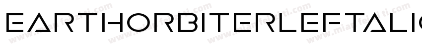 EarthOrbiterLeftalic-PgEP字体转换