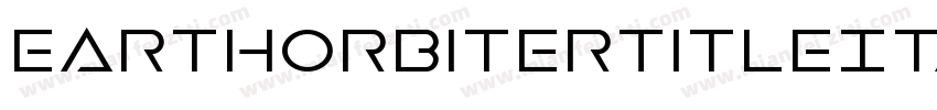 EarthOrbiterTitleItalic-WEn9字体转换