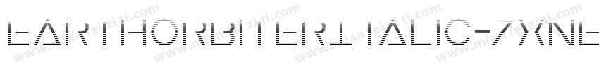 EarthOrbiterItalic-7xnE字体转换