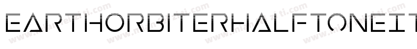 EarthOrbiterHalftoneItalic-wzn2字体转换
