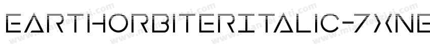 EarthOrbiterItalic-7xnE字体转换