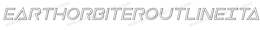 EarthOrbiterOutlineItalic-XO12字体转换