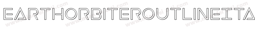 EarthOrbiterOutlineItalic-XO12字体转换