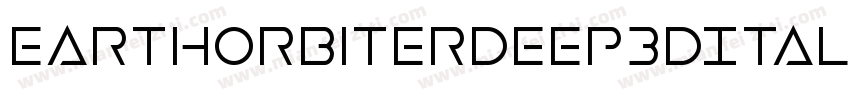 EarthOrbiterDeep3DItalic-B8wB字体转换