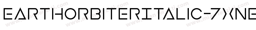 EarthOrbiterItalic-7xnE字体转换