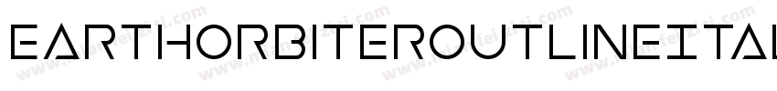 EarthOrbiterOutlineItalic-XO12字体转换