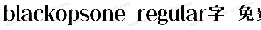 blackopsone-regular字字体转换
