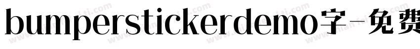 bumperstickerdemo字字体转换