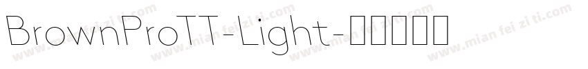BrownProTT-Light字体转换