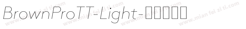 BrownProTT-Light字体转换