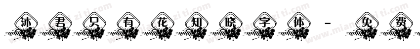 沐君只有花知晓字体字体转换