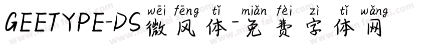 GEETYPE-DS微风体字体转换