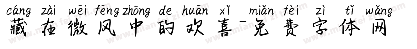 藏在微风中的欢喜字体转换