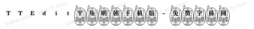 TTEdit半角明朝手机版字体转换