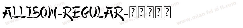 Allison-regular字体转换