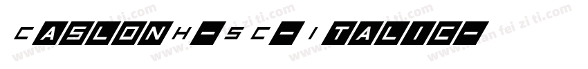 CaslonH-SC-Italic字体转换