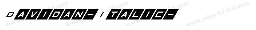 Davidan-Italic字体转换