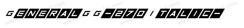 GeneralGG-270Italic字体转换