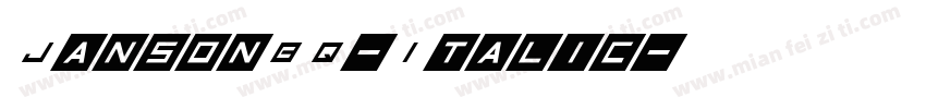 JansonBQ-Italic字体转换