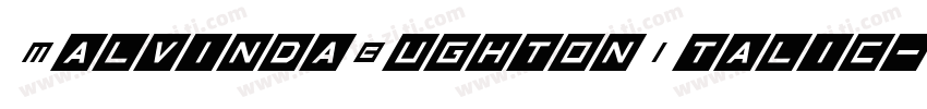 MalvindaBughtonItalic字体转换