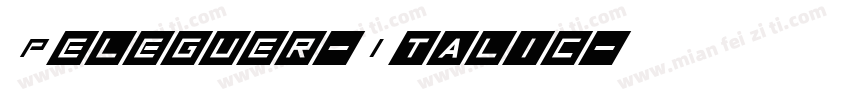 Peleguer-Italic字体转换