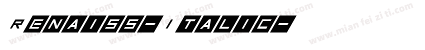 Renaiss-Italic字体转换