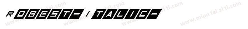 Robest-Italic字体转换
