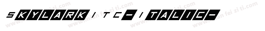 SkylarkITC-Italic字体转换
