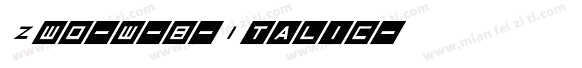 Zwo-w-8-Italic字体转换