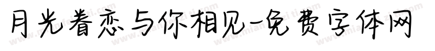 月光眷恋与你相见字体转换
