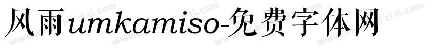 风雨umkamiso字体转换