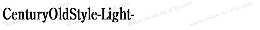 CenturyOldStyle-Light字体转换