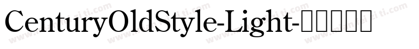 CenturyOldStyle-Light字体转换