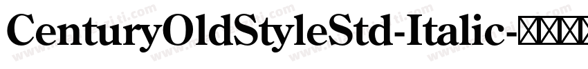 CenturyOldStyleStd-Italic字体转换