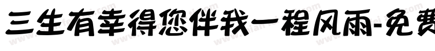 三生有幸得您伴我一程风雨字体转换