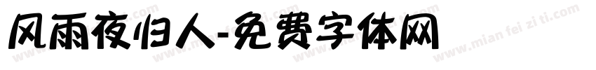 风雨夜归人字体转换
