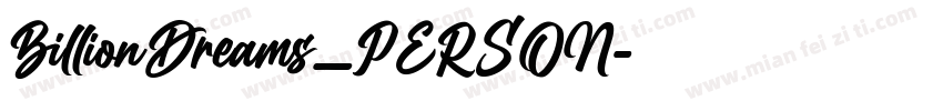 BillionDreams_PERSON字体转换