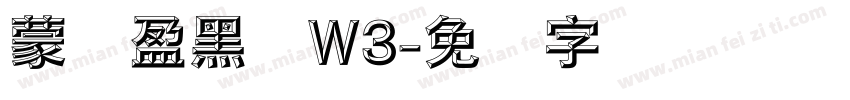 蒙纳盈黑体W3字体转换