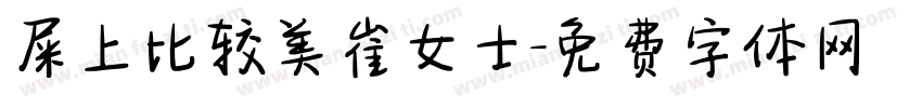 屎上比较美崔女士字体转换