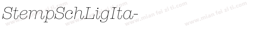 StempSchLigIta字体转换