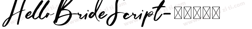 HelloBrideScript字体转换