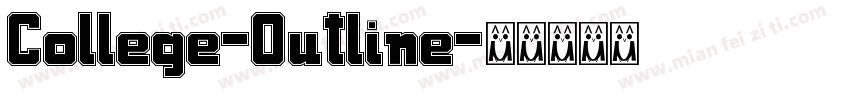 College-Outline字体转换