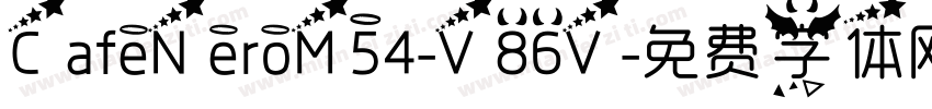 CafeNeroM54-V86V字体转换