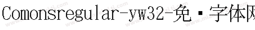 Comonsregular-yw32字体转换